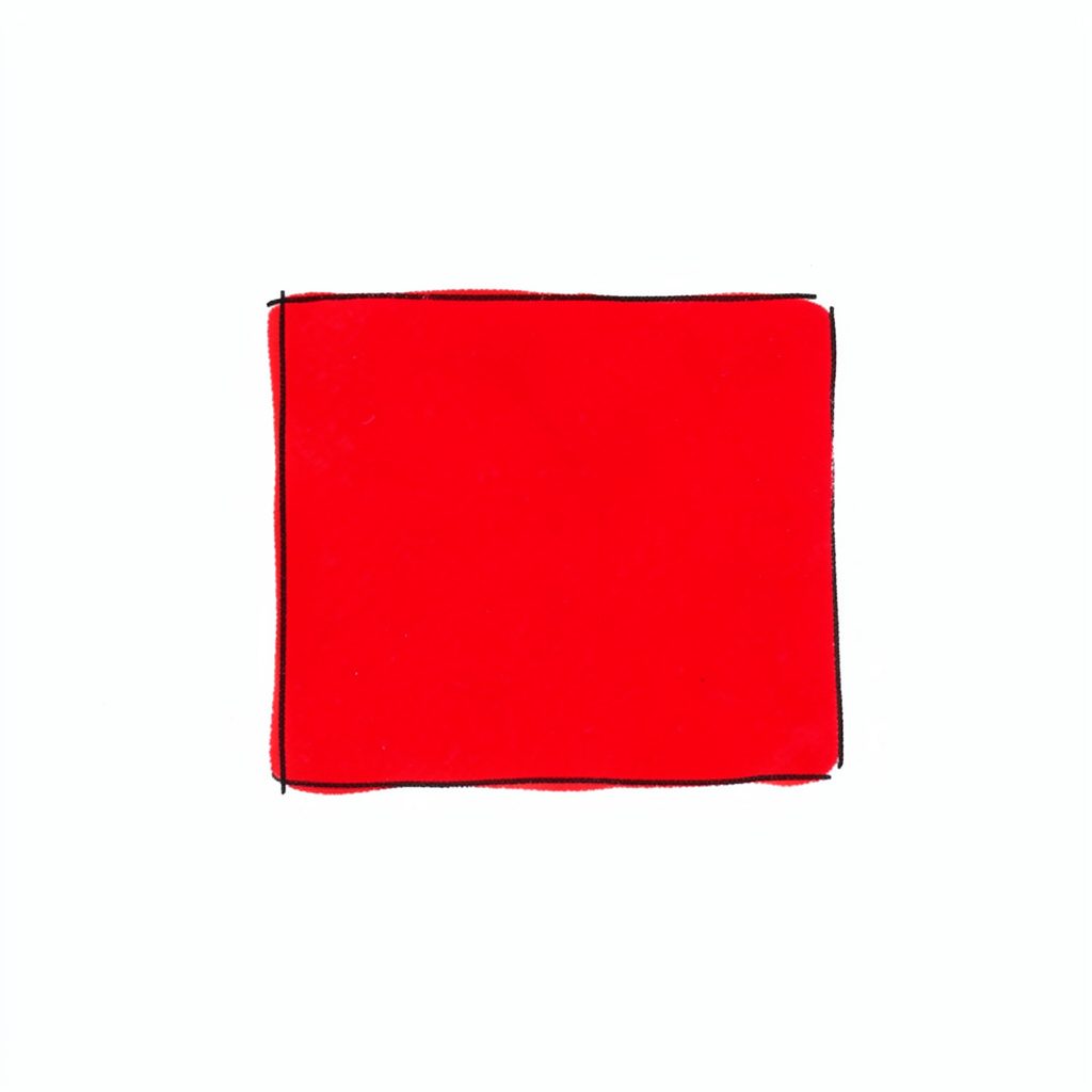 Ilustración a tinta de un bol con crema batida y frutas frescas alrededor, en tonos blancos y rojos suaves.